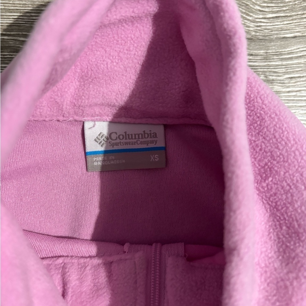 Columbia Pink Half Zip Fleece, Size: XS - Picture 4 of 6